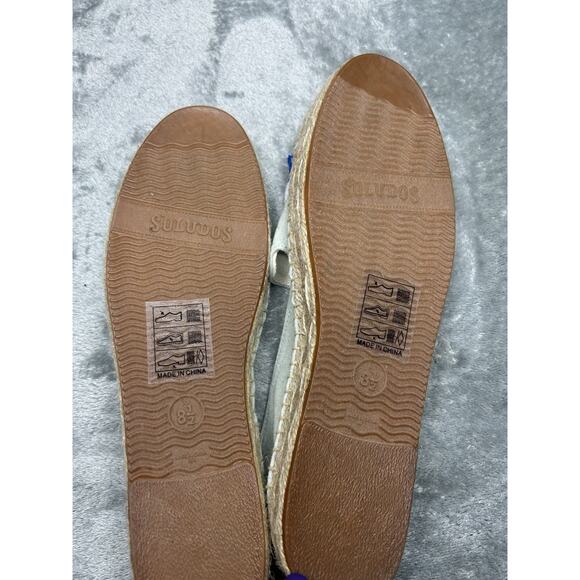 Soludos Blue Tasseled Camel Espadrilles Colorful Fun Resort Vacation Size 8.5 - Picture 6 of 9